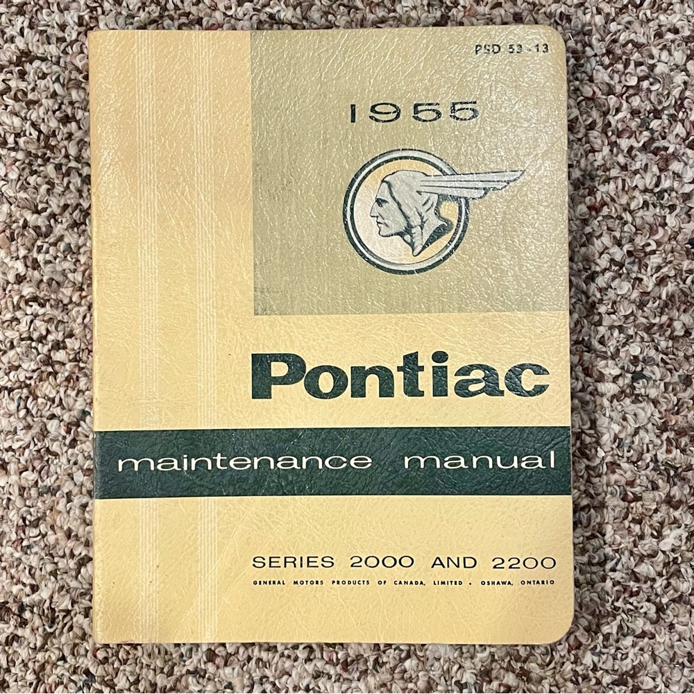 1955 Maintenance Manual in Yellow and Black